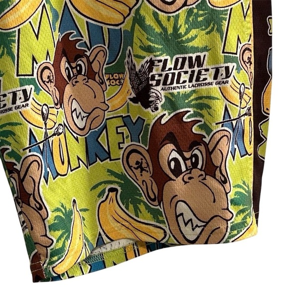 Flow Society kids  Mad Monkey Lacrosse Shorts Multicolor Size Large youth - Picture 2 of 11